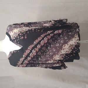 Maurice's 3/4 Sleeve Blouse, featuring a vibrant floral design